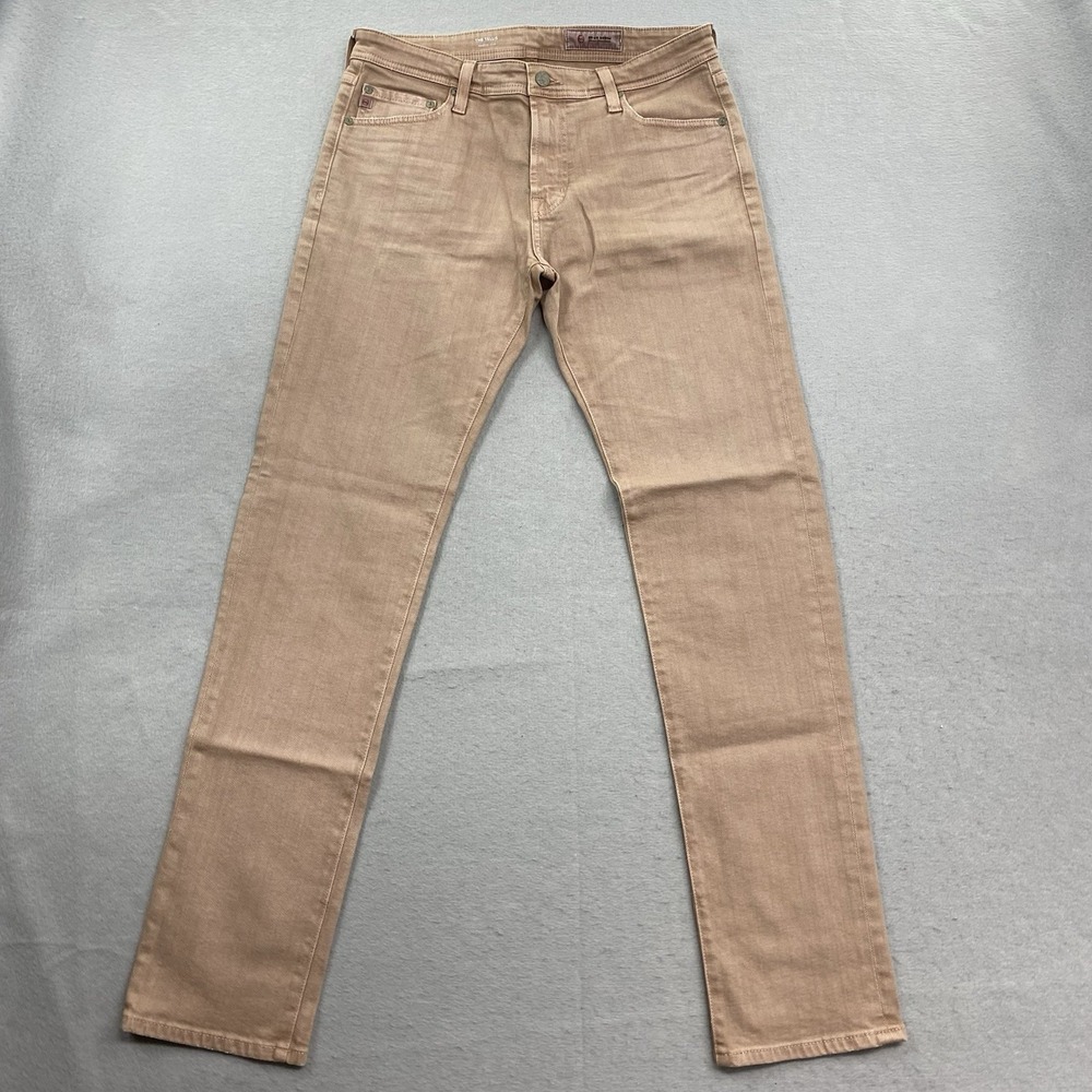 AG Adriano Goldschmied Jeans Mens 32 Pink Denim Pants The Tellis Modern Slim